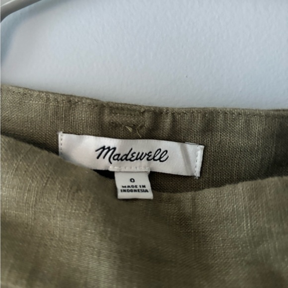 Madewell linen green set - crop top and harlow pant - Picture 5 of 8